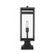Z-Lite Nuri 1 Light Outdoor Pier Mounted Fixture, Black & Clear 596PHBS-SQPM-BK - alternate 4